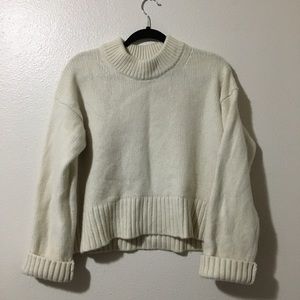 Everlane Wool-Cashmere Square crew neck Sweater